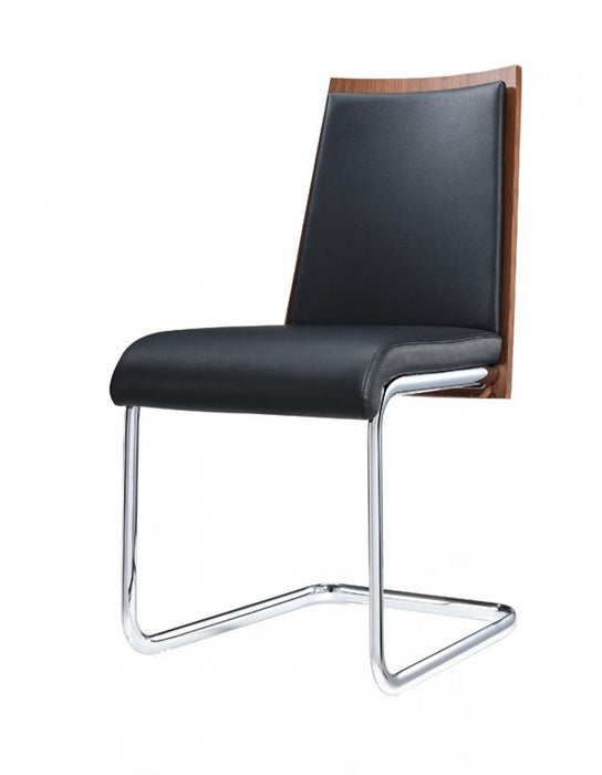 Morgan - Modern Black & Walnut Dining Chair (Set of 2)