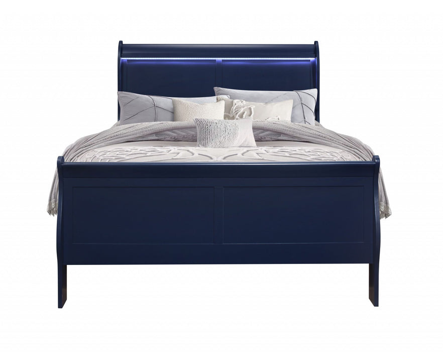Full Upholstered Bed - Wood