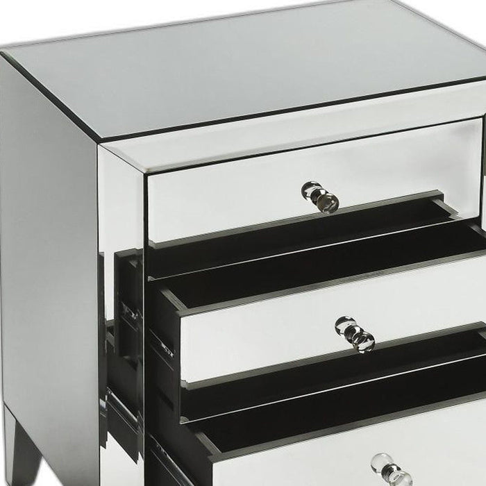Three Drawer Standard Chest - 24" Clear Glass