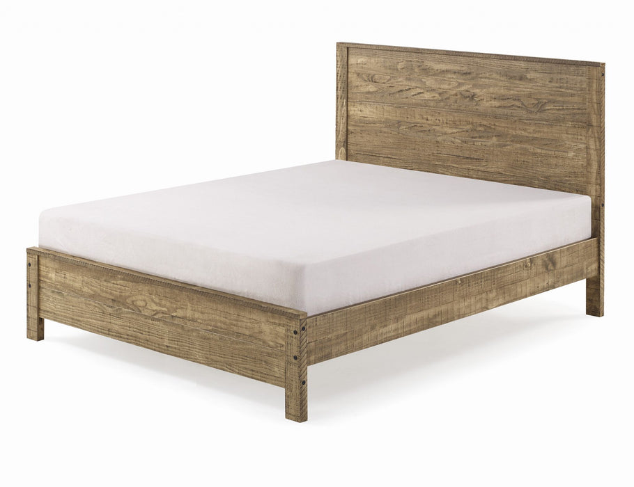 Solid Wood Full Double Bed Frame - Walnut Brown