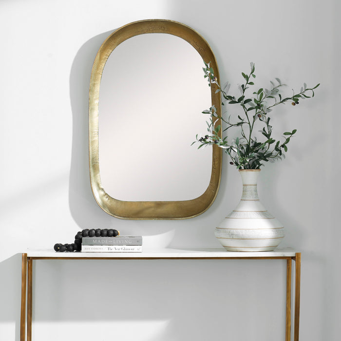 Bradano - Brass Arch Mirror - Bronze