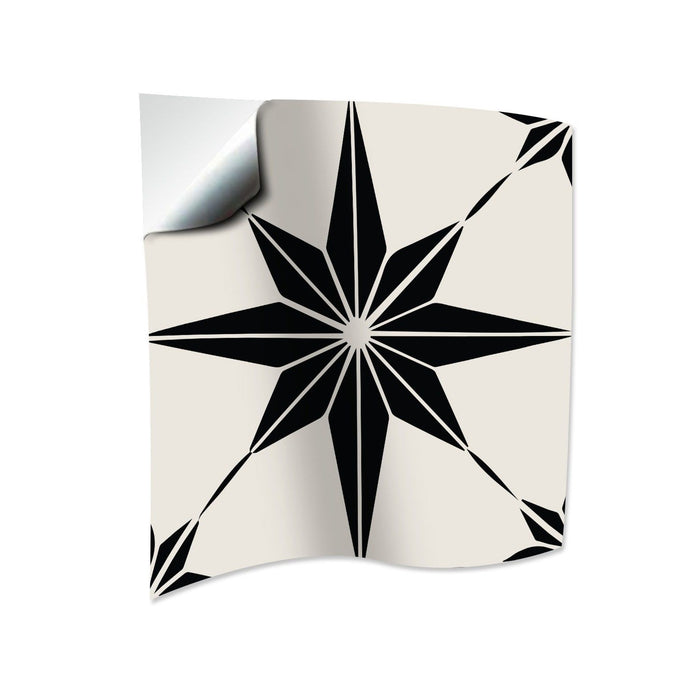 Mono Cross Peel And Stick Tiles - Black And White - 4" x 4"