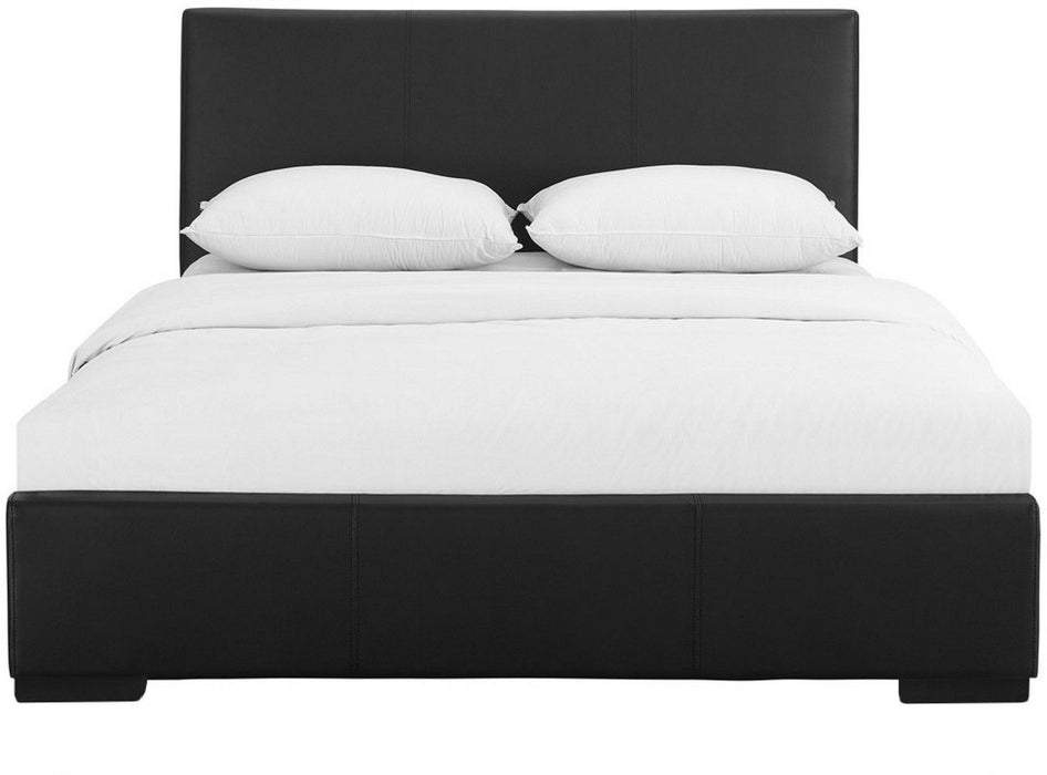 Upholstered King Platform Bed - Black
