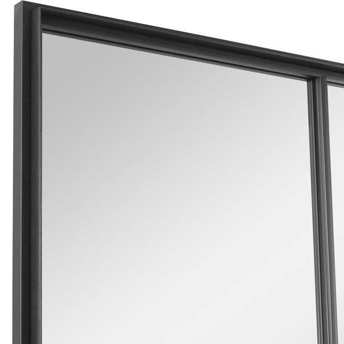 Rousseau - Iron Window Mirror - Black