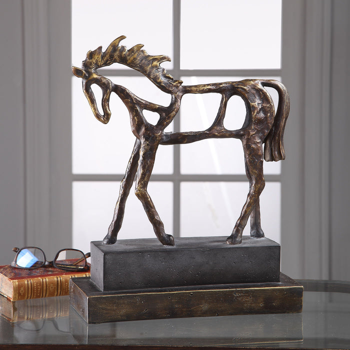 Titan Horse - Sculpture - Dark Brown
