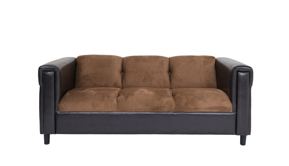Sofa 72" - Black And Brown Chenille