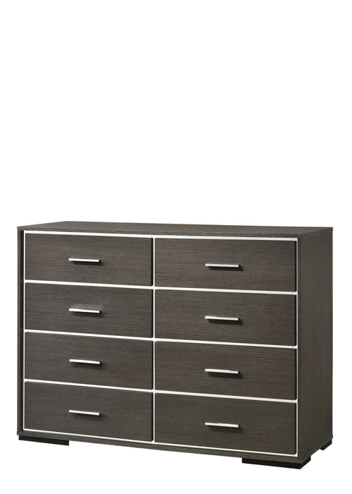 Manufactured Wood Eight Drawer Standard Dresser 57" - Gray Oak