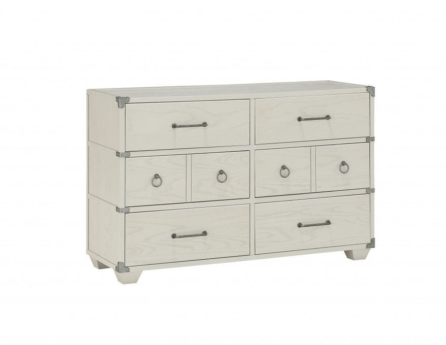Finish Manufactured Wood Six Drawer Standard Dresser 54" - Gray