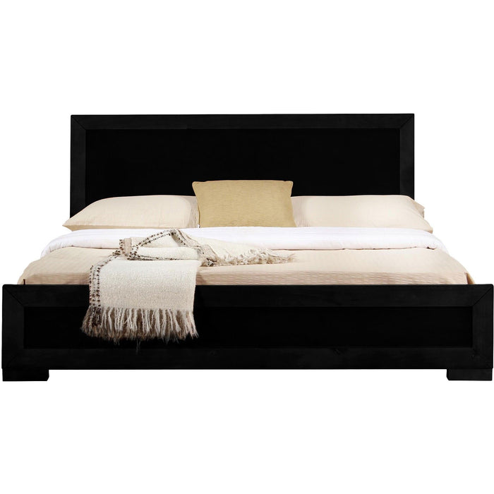 Queen Platform Bed - Black Wood