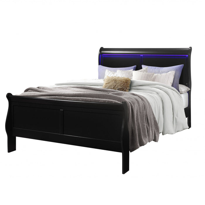 Standard Upholstered Bed - Wood