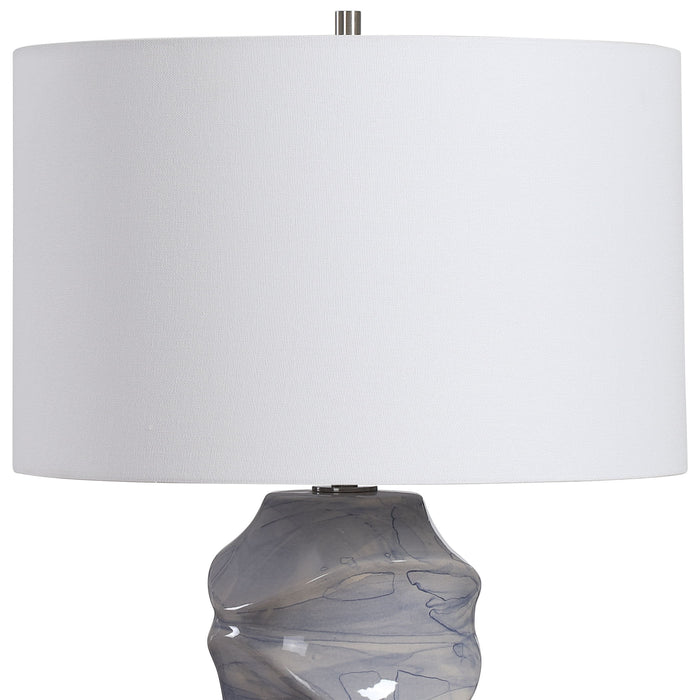 Waves - Table Lamp - Blue & White