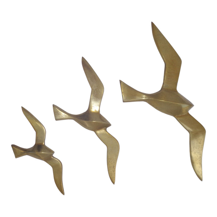 Marley - Birds Wall Art (Set of 3) - Gold