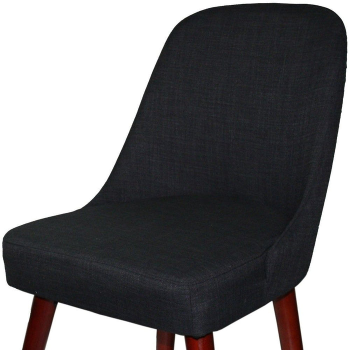 Contemporary Armless Dining or Accent Chair 34" - Dark Charcoal Gray