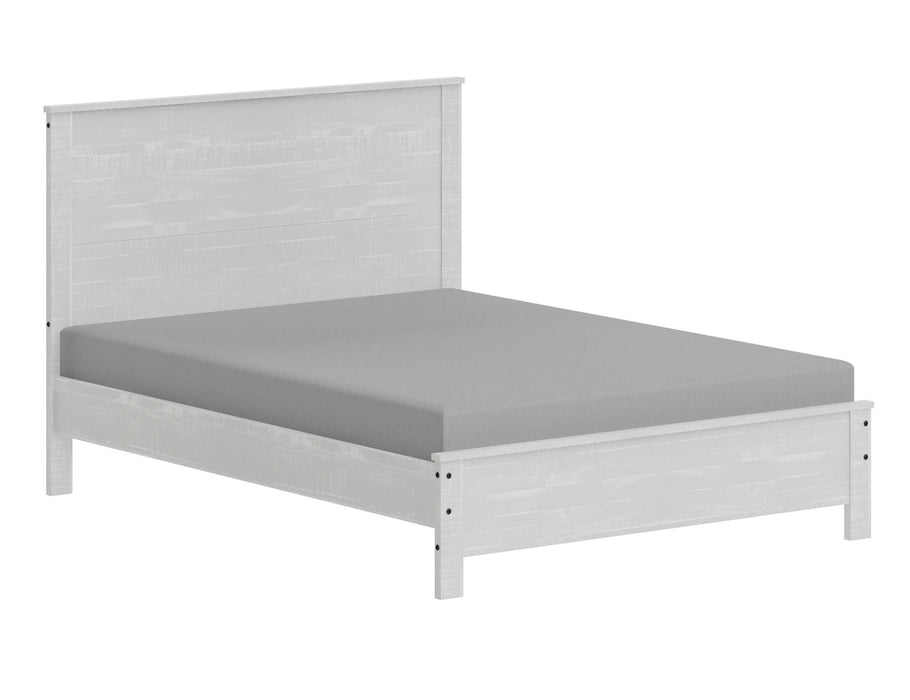 Solid Wood Queen Bed Frame - White