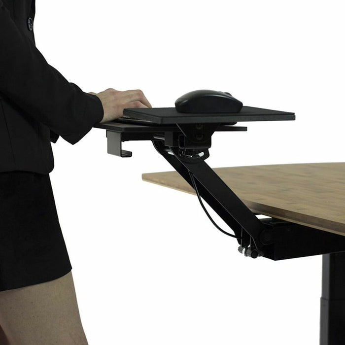 Ergonomic Under Desk Pull Out Keyboard Sit Or Stand Tray - Black