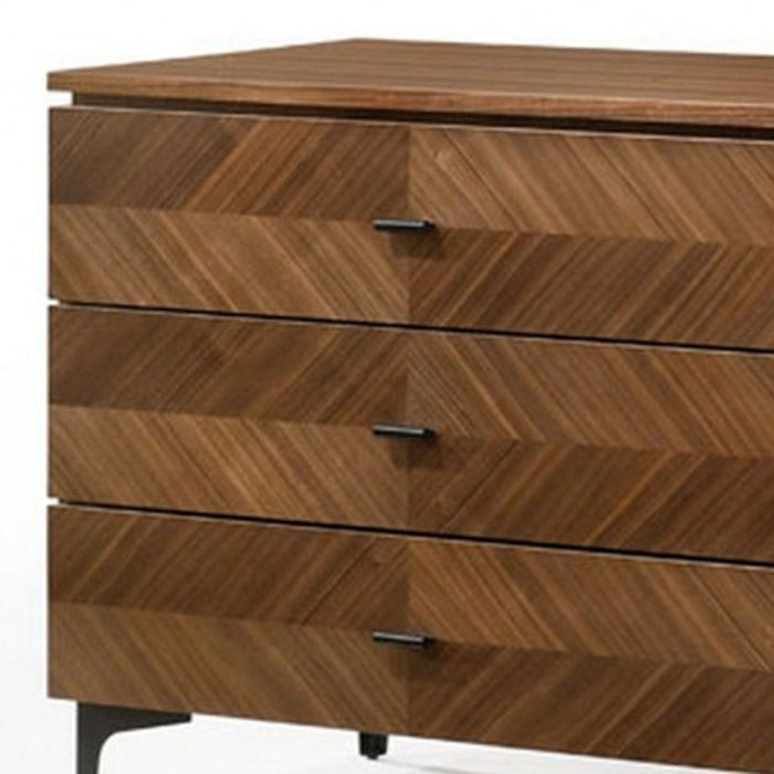 Manufactured Wood Six Drawer Double Dresser 63" - Walnut