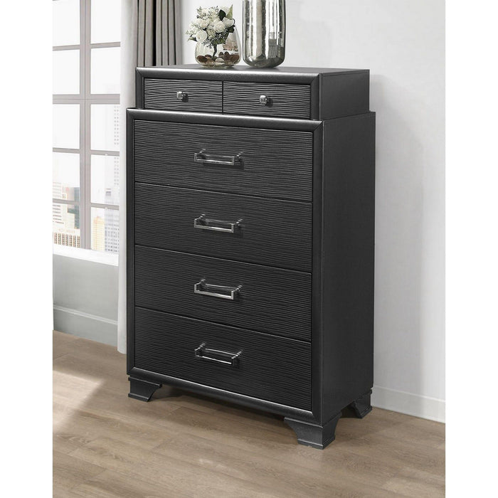 Chest With 6 Drawers - Gray