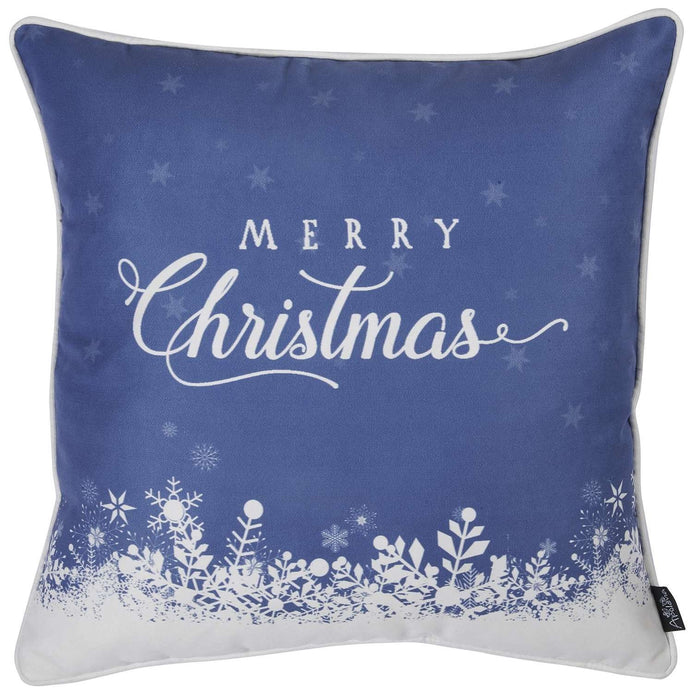 Christmas Snow Decorative Throw Pillow - Blue