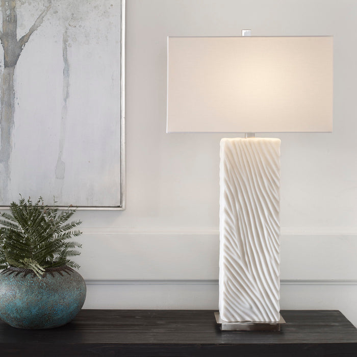 Pillar - Marble Table Lamp - White