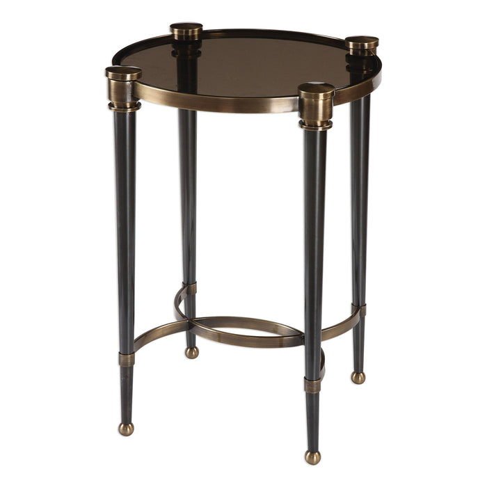 Thora - Accent Table - Brushed Black