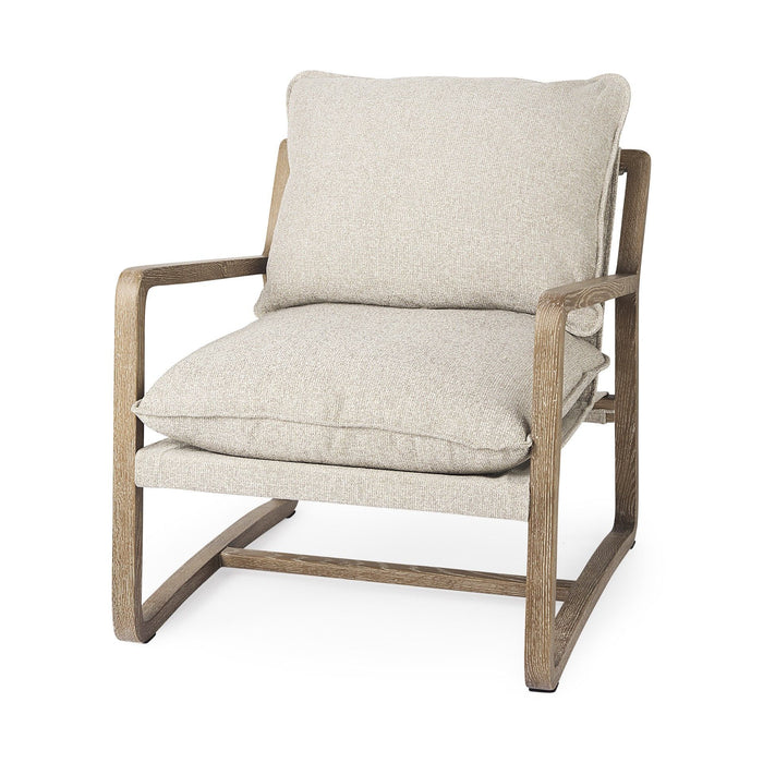 Modern Rustic Cozy Accent Chair - Brown and Oatmeal