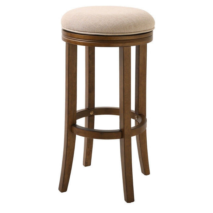 Solid Wood Frame With Cream Fabric Bar Stool 30" - Honeysuckle Finished