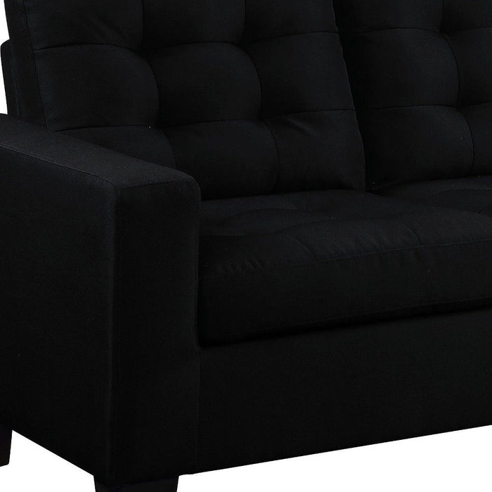 Linen Sofa 81" - Black