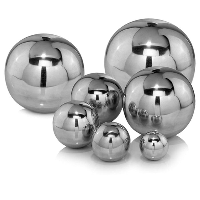 Shiny Polished Aluminum Spheres (Set of 2)