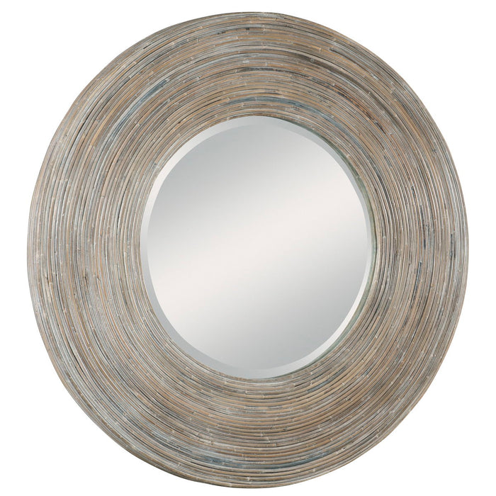 Vortex - White Washed Round Mirror