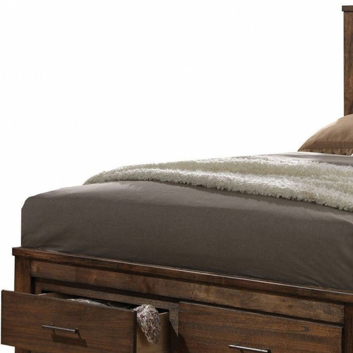 Upholstered Bed - Brown And Black