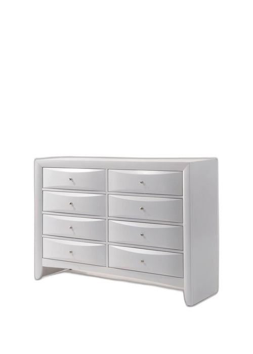 Manufactured Wood Eight Drawer Standard Dresser 59" - White