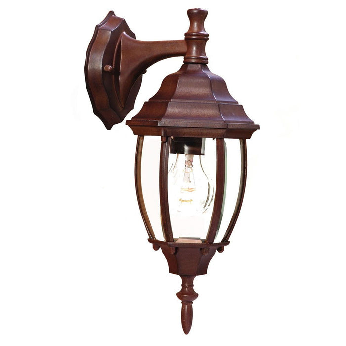 Hanging Globe Lantern Wall Light - Dark Brown