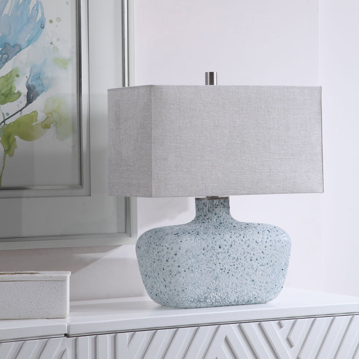 Matisse - Textured Glass Table Lamp - Blue, Light