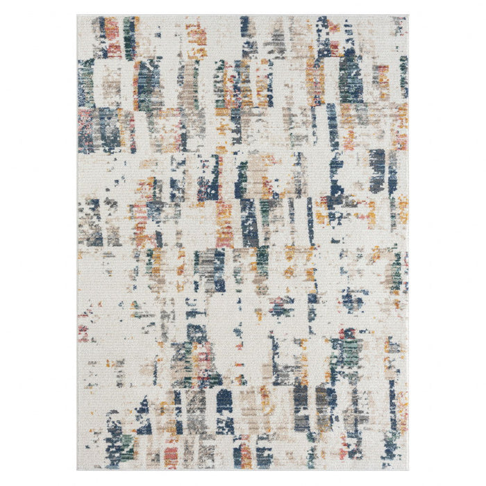 Abstract Area Rug - Blue - 5' X 7'