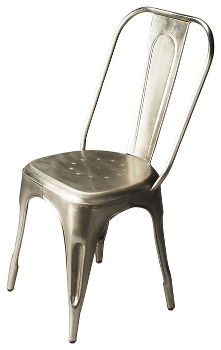 Iron Side Chair 20" - Silver
