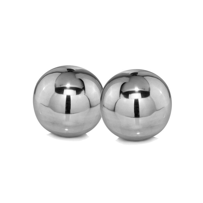 Shiny Polished Aluminum Spheres (Set of 2)