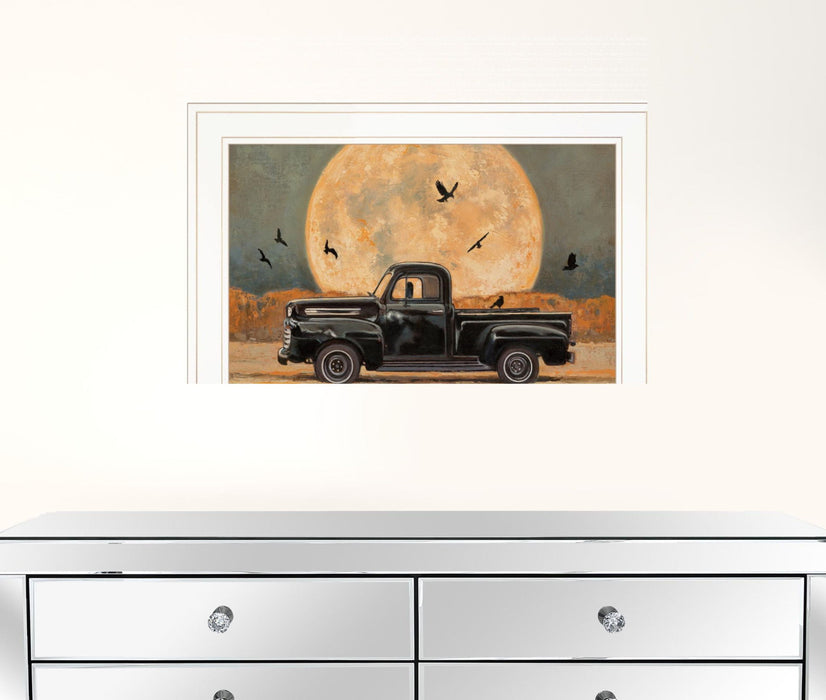 Harvest Moon 3 Framed Print Wall Art - White