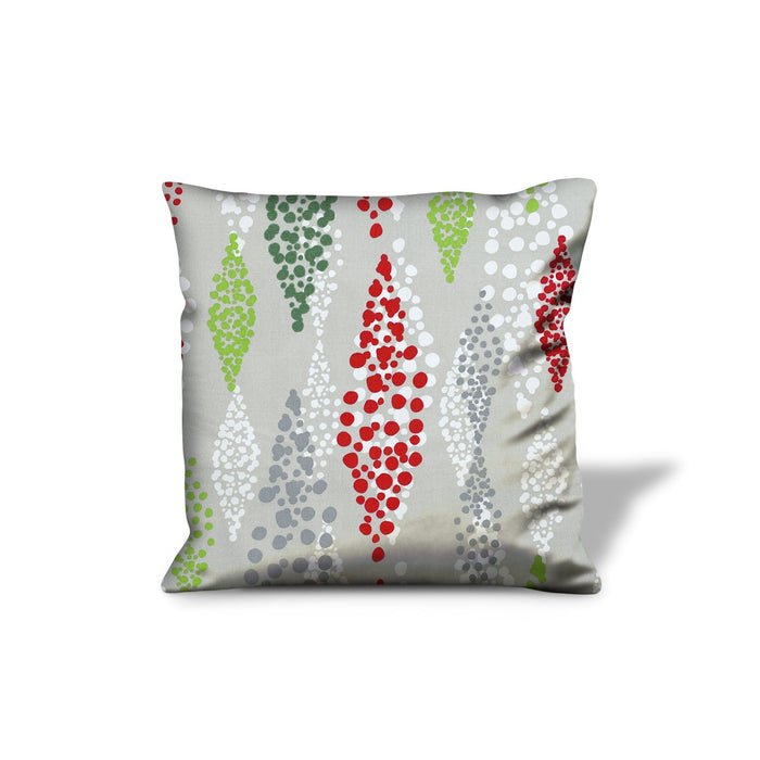 14"Hx20"L Zippered 100% Cotton Christmas Lumbar Indoor Outdoor Pillow Cover - Red And White