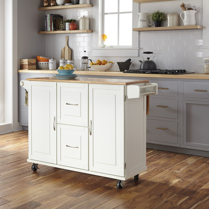 Blanche - Kitchen Cart - Solid Wood Top