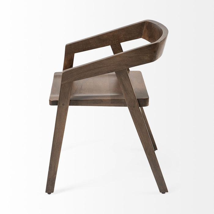 Brown Solid Wood Dining Chair