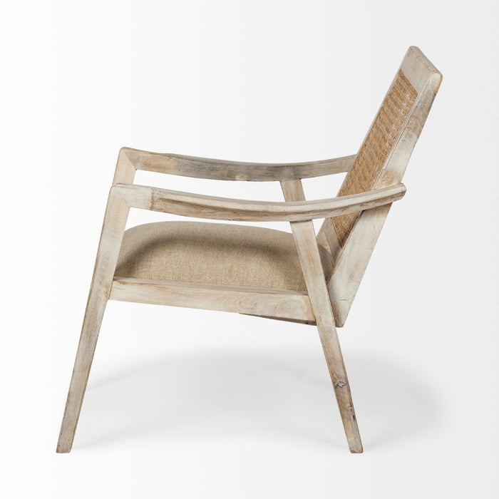 Wooden Chair With Mesh Backrest - Cane