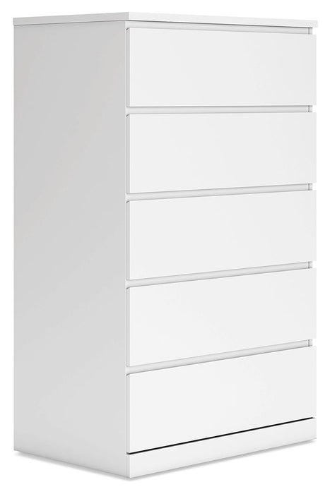 Onita - White - Five Drawer Chest