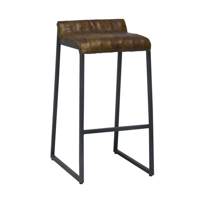 Leather Counter Stool 27" - Modern Swatches Brown