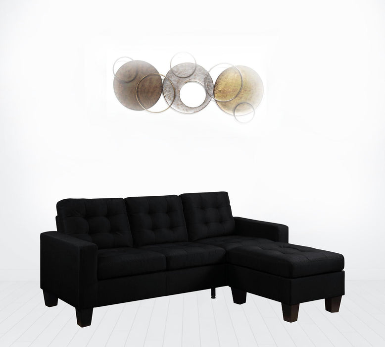 Linen Sofa 81" - Black