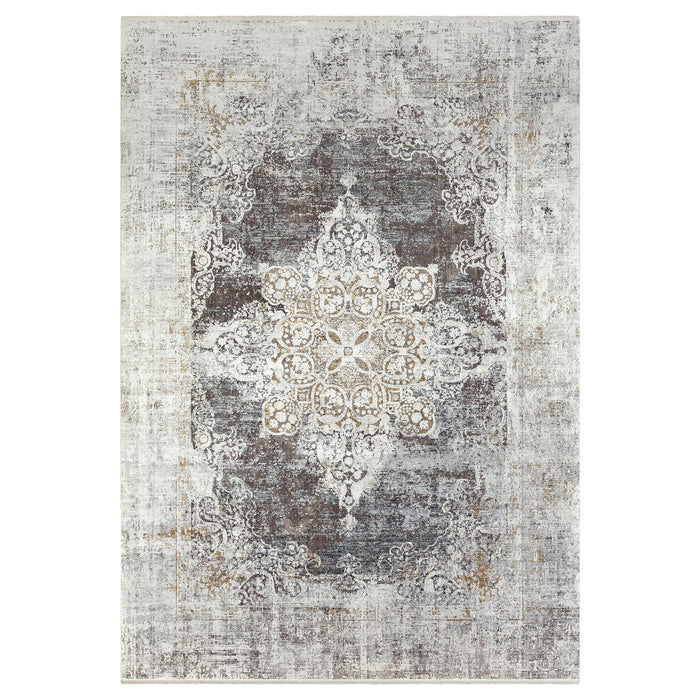 Poneto - Traditional 10 X 14 Rug - Pearl Silver