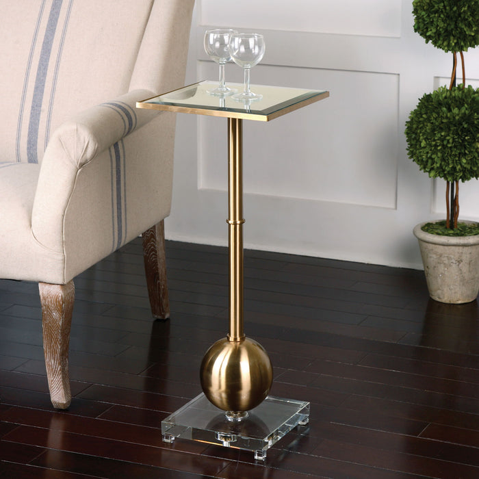 Laton - Mirrored Accent Table - Gold