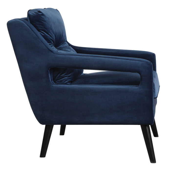 O'Brien - Velvet Armchair - Blue