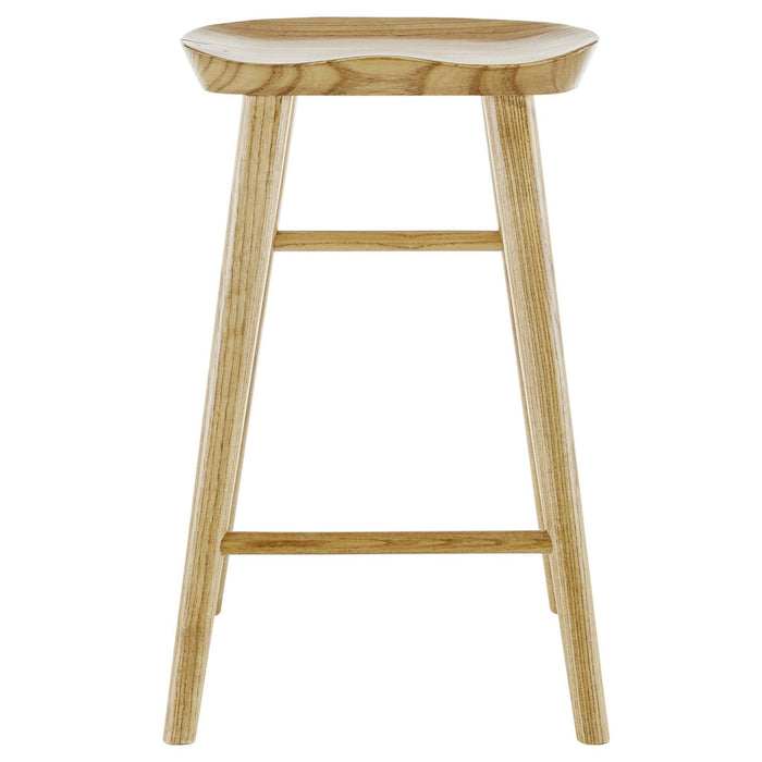 Solid Wood Counter Stool 26" - Light Natural Brown