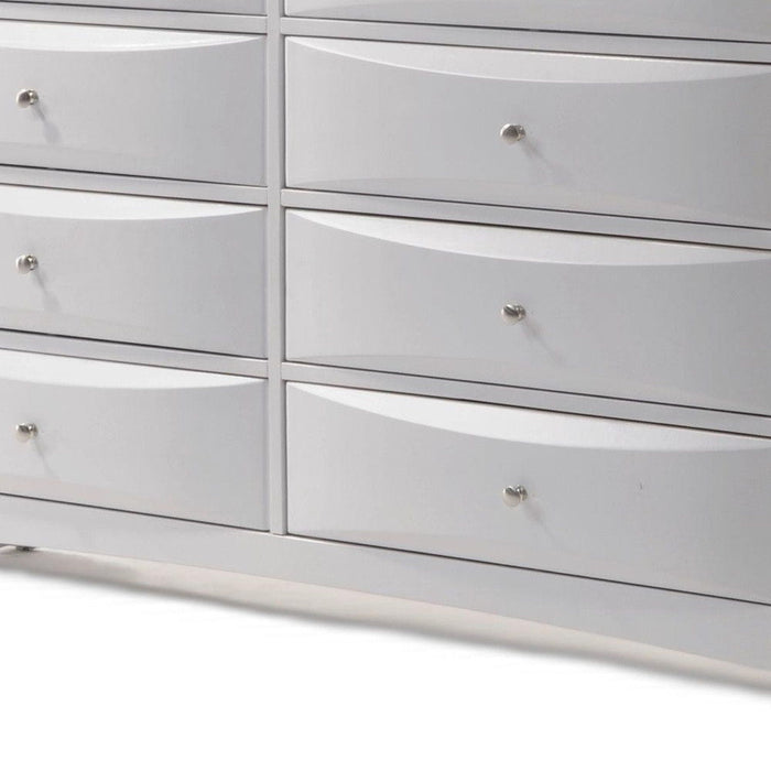 Manufactured Wood Eight Drawer Standard Dresser 59" - White