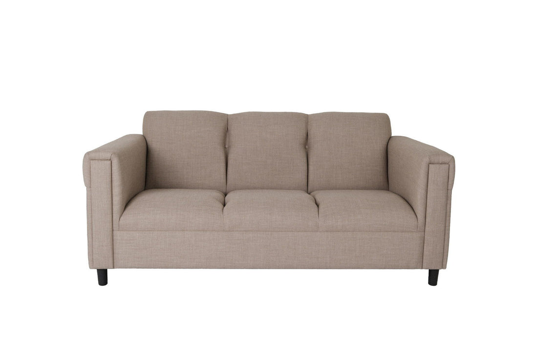 Sofa 72" - Beige Polyester And Black